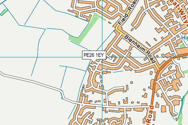 PE26 1EY map - OS VectorMap District (Ordnance Survey) PE26 1EY map - OS VectorMap District (Ordnance Survey)