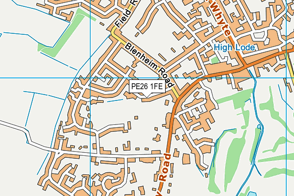PE26 1FE map - OS VectorMap District (Ordnance Survey) PE26 1FE map - OS VectorMap District (Ordnance Survey)