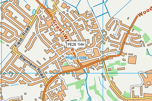 PE26 1HH map - OS VectorMap District (Ordnance Survey) PE26 1HH map - OS VectorMap District (Ordnance Survey)