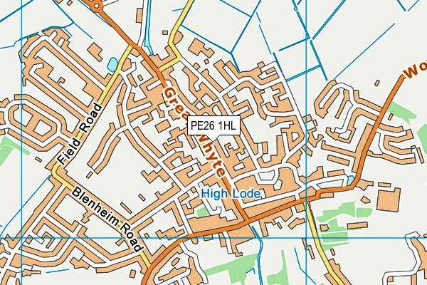 PE26 1HL map - OS VectorMap District (Ordnance Survey) PE26 1HL map - OS VectorMap District (Ordnance Survey)