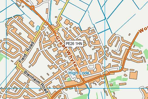PE26 1HN map - OS VectorMap District (Ordnance Survey) PE26 1HN map - OS VectorMap District (Ordnance Survey)