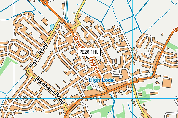PE26 1HU map - OS VectorMap District (Ordnance Survey) PE26 1HU map - OS VectorMap District (Ordnance Survey)