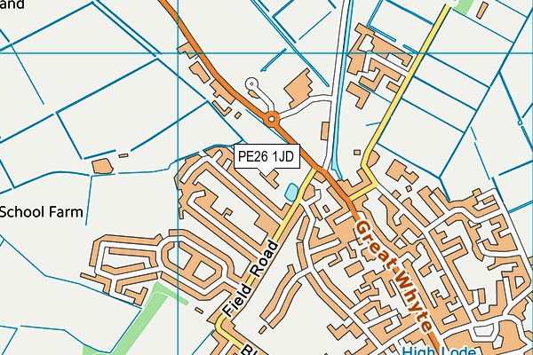 PE26 1JD map - OS VectorMap District (Ordnance Survey) PE26 1JD map - OS VectorMap District (Ordnance Survey)