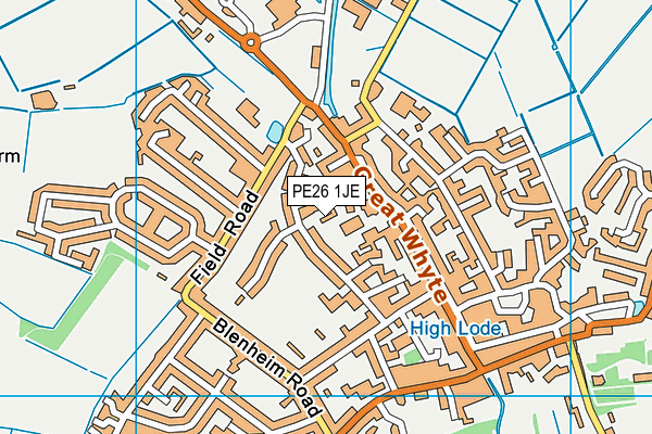 PE26 1JE map - OS VectorMap District (Ordnance Survey) PE26 1JE map - OS VectorMap District (Ordnance Survey)