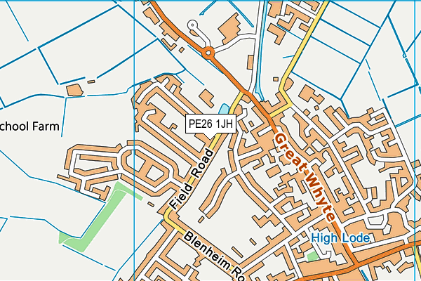 PE26 1JH map - OS VectorMap District (Ordnance Survey)
