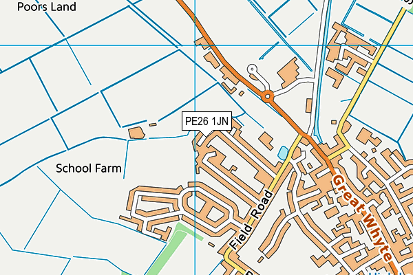 PE26 1JN map - OS VectorMap District (Ordnance Survey) PE26 1JN map - OS VectorMap District (Ordnance Survey)