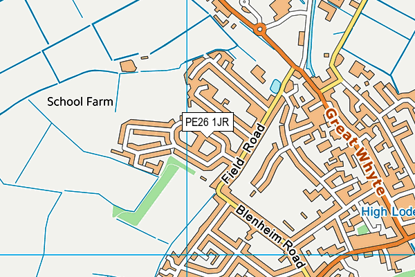 PE26 1JR map - OS VectorMap District (Ordnance Survey) PE26 1JR map - OS VectorMap District (Ordnance Survey)