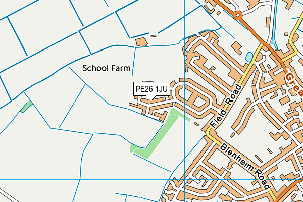 PE26 1JU map - OS VectorMap District (Ordnance Survey) PE26 1JU map - OS VectorMap District (Ordnance Survey)