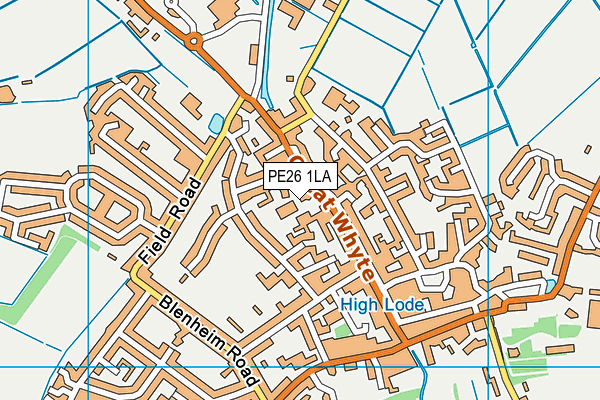 PE26 1LA map - OS VectorMap District (Ordnance Survey) PE26 1LA map - OS VectorMap District (Ordnance Survey)