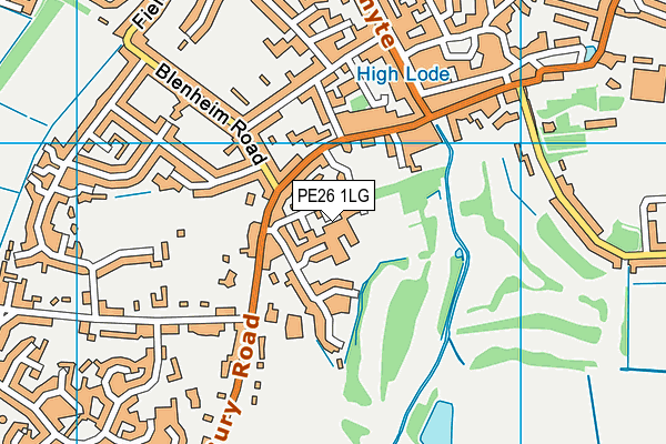 PE26 1LG map - OS VectorMap District (Ordnance Survey) PE26 1LG map - OS VectorMap District (Ordnance Survey)