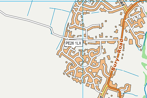 PE26 1LX map - OS VectorMap District (Ordnance Survey) PE26 1LX map - OS VectorMap District (Ordnance Survey)