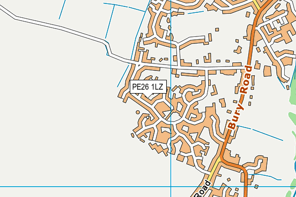 PE26 1LZ map - OS VectorMap District (Ordnance Survey) PE26 1LZ map - OS VectorMap District (Ordnance Survey)