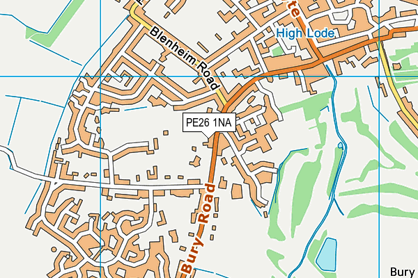 PE26 1NA map - OS VectorMap District (Ordnance Survey) PE26 1NA map - OS VectorMap District (Ordnance Survey)