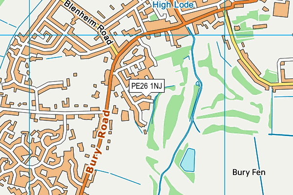 PE26 1NJ map - OS VectorMap District (Ordnance Survey) PE26 1NJ map - OS VectorMap District (Ordnance Survey)