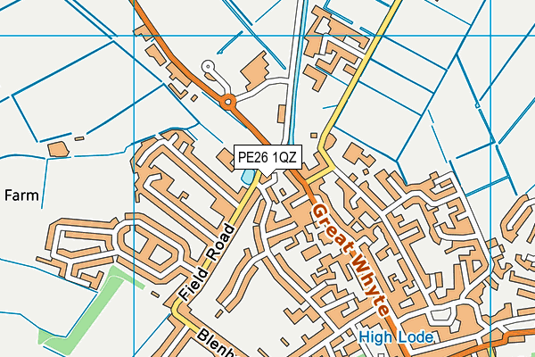PE26 1QZ map - OS VectorMap District (Ordnance Survey) PE26 1QZ map - OS VectorMap District (Ordnance Survey)
