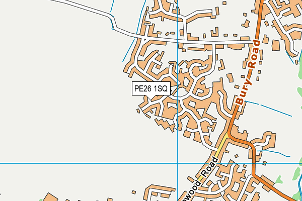 PE26 1SQ map - OS VectorMap District (Ordnance Survey) PE26 1SQ map - OS VectorMap District (Ordnance Survey)