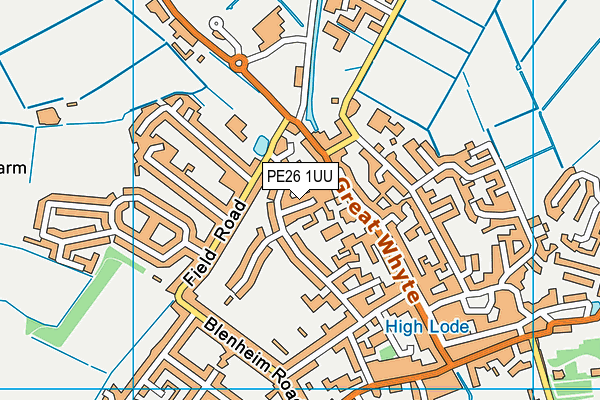 PE26 1UU map - OS VectorMap District (Ordnance Survey) PE26 1UU map - OS VectorMap District (Ordnance Survey)