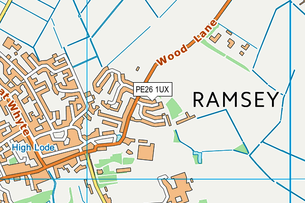 PE26 1UX map - OS VectorMap District (Ordnance Survey) PE26 1UX map - OS VectorMap District (Ordnance Survey)