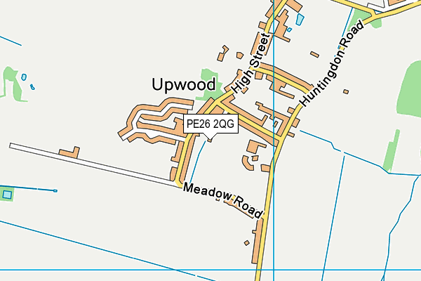 PE26 2QG map - OS VectorMap District (Ordnance Survey)