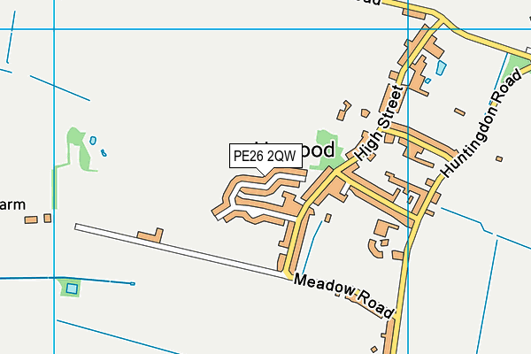 PE26 2QW map - OS VectorMap District (Ordnance Survey) PE26 2QW map - OS VectorMap District (Ordnance Survey)