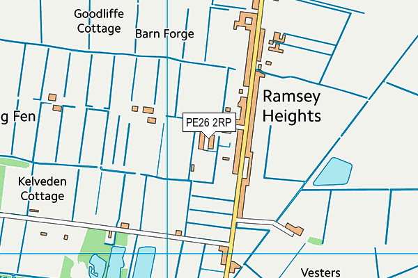 PE26 2RP map - OS VectorMap District (Ordnance Survey) PE26 2RP map - OS VectorMap District (Ordnance Survey)