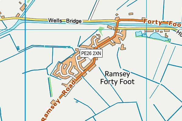 PE26 2XN map - OS VectorMap District (Ordnance Survey)