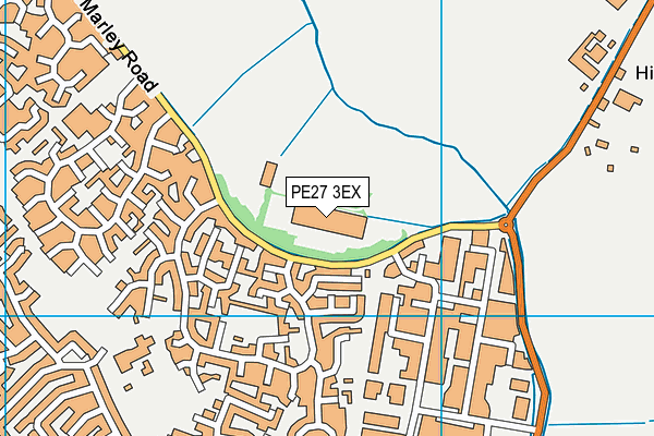 PE27 3EX map - OS VectorMap District (Ordnance Survey) PE27 3EX map - OS VectorMap District (Ordnance Survey)
