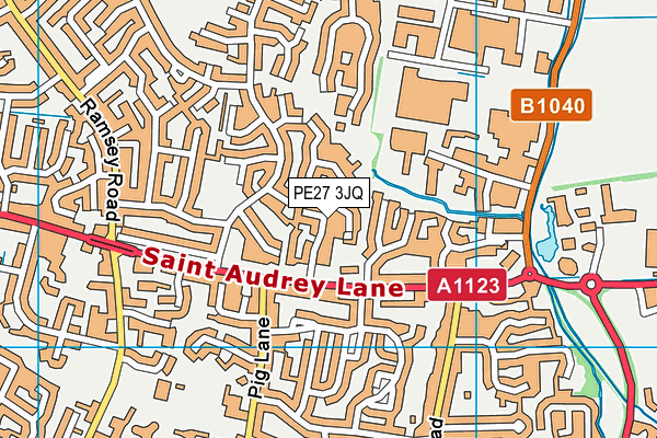 PE27 3JQ map - OS VectorMap District (Ordnance Survey) PE27 3JQ map - OS VectorMap District (Ordnance Survey)