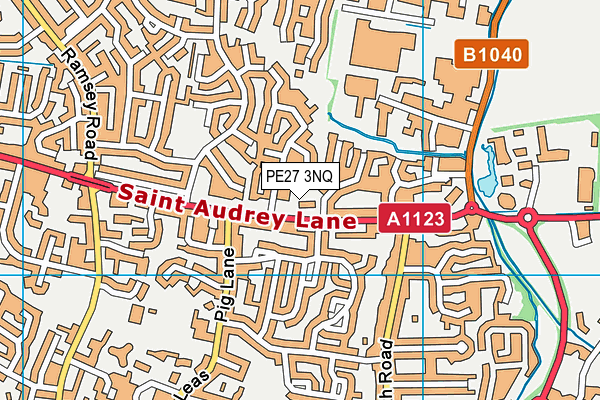 PE27 3NQ map - OS VectorMap District (Ordnance Survey) PE27 3NQ map - OS VectorMap District (Ordnance Survey)