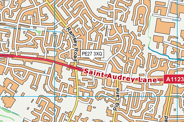 PE27 3XQ map - OS VectorMap District (Ordnance Survey) PE27 3XQ map - OS VectorMap District (Ordnance Survey)