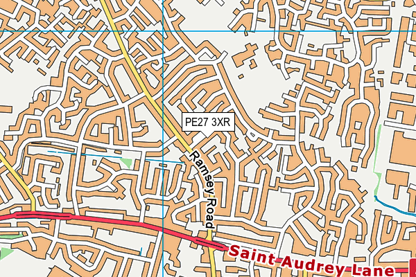PE27 3XR map - OS VectorMap District (Ordnance Survey) PE27 3XR map - OS VectorMap District (Ordnance Survey)