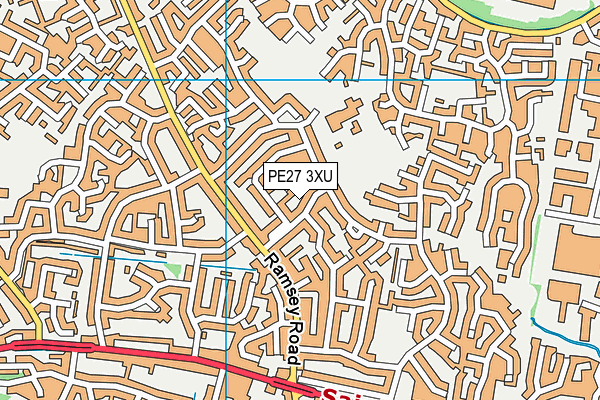 PE27 3XU map - OS VectorMap District (Ordnance Survey) PE27 3XU map - OS VectorMap District (Ordnance Survey)