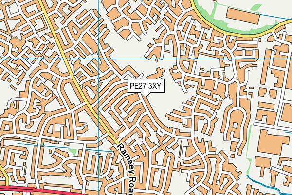 PE27 3XY map - OS VectorMap District (Ordnance Survey) PE27 3XY map - OS VectorMap District (Ordnance Survey)