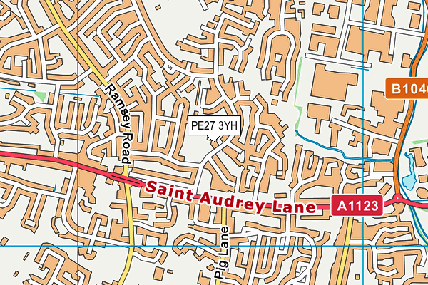 PE27 3YH map - OS VectorMap District (Ordnance Survey) PE27 3YH map - OS VectorMap District (Ordnance Survey)
