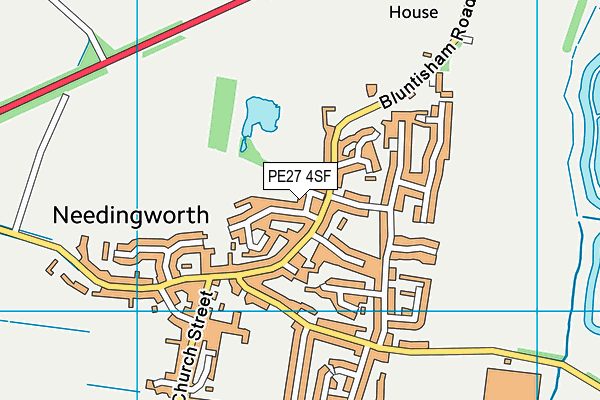 PE27 4SF map - OS VectorMap District (Ordnance Survey)