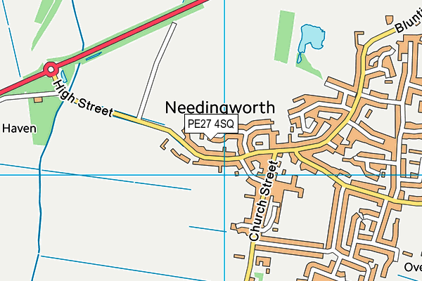 PE27 4SQ map - OS VectorMap District (Ordnance Survey)