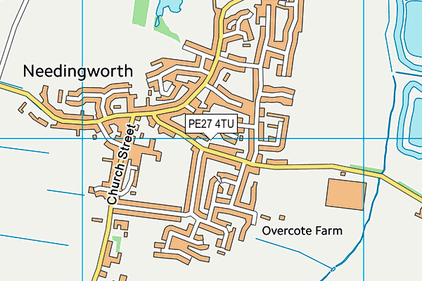 PE27 4TU map - OS VectorMap District (Ordnance Survey)