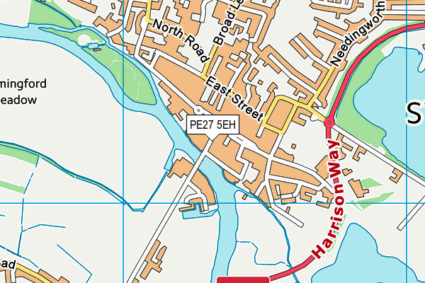 PE27 5EH map - OS VectorMap District (Ordnance Survey) PE27 5EH map - OS VectorMap District (Ordnance Survey)