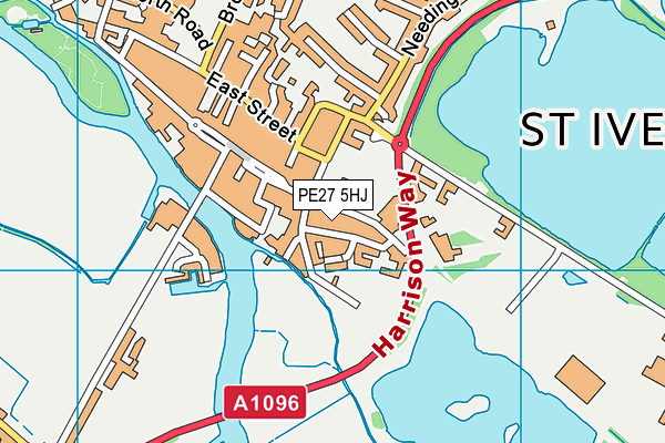 PE27 5HJ map - OS VectorMap District (Ordnance Survey) PE27 5HJ map - OS VectorMap District (Ordnance Survey)