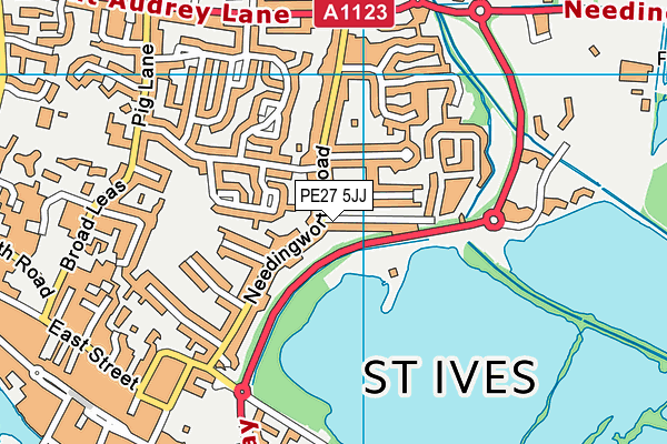 PE27 5JJ map - OS VectorMap District (Ordnance Survey) PE27 5JJ map - OS VectorMap District (Ordnance Survey)