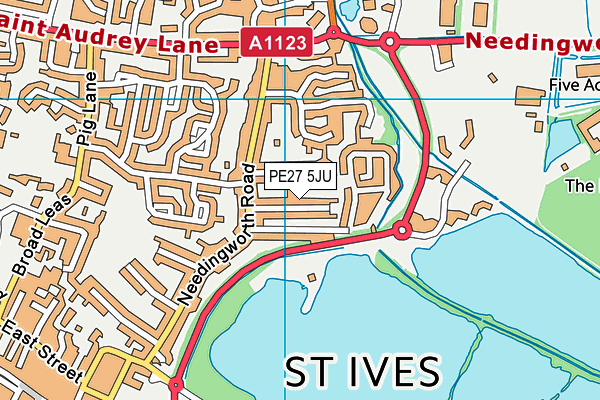 PE27 5JU map - OS VectorMap District (Ordnance Survey) PE27 5JU map - OS VectorMap District (Ordnance Survey)