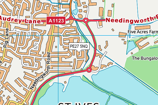 PE27 5NQ map - OS VectorMap District (Ordnance Survey) PE27 5NQ map - OS VectorMap District (Ordnance Survey)