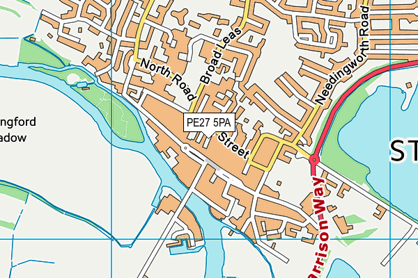 PE27 5PA map - OS VectorMap District (Ordnance Survey) PE27 5PA map - OS VectorMap District (Ordnance Survey)