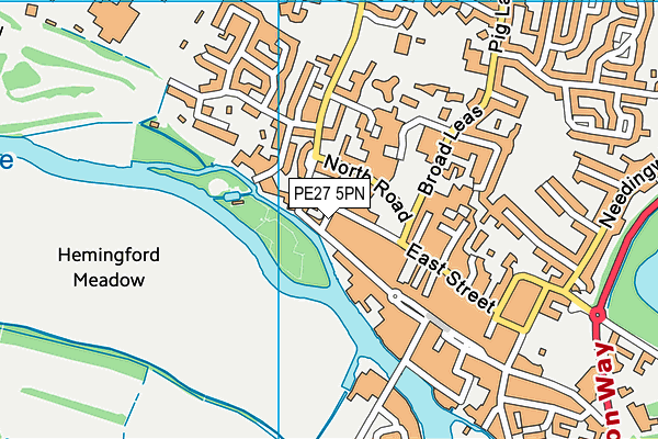 PE27 5PN map - OS VectorMap District (Ordnance Survey) PE27 5PN map - OS VectorMap District (Ordnance Survey)