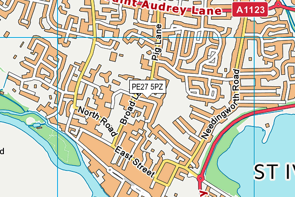 PE27 5PZ map - OS VectorMap District (Ordnance Survey) PE27 5PZ map - OS VectorMap District (Ordnance Survey)