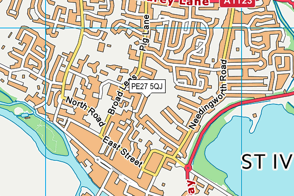 PE27 5QJ map - OS VectorMap District (Ordnance Survey) PE27 5QJ map - OS VectorMap District (Ordnance Survey)