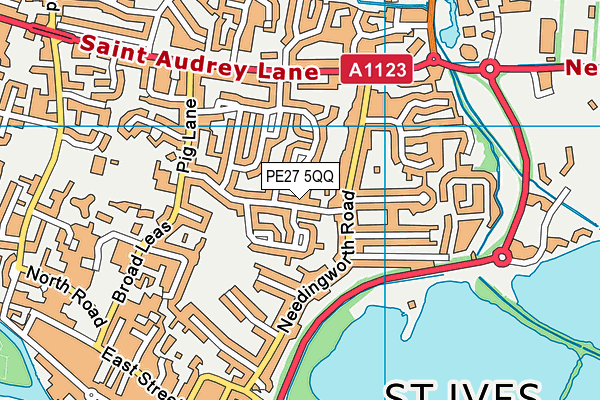 PE27 5QQ map - OS VectorMap District (Ordnance Survey) PE27 5QQ map - OS VectorMap District (Ordnance Survey)