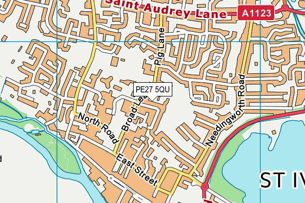 PE27 5QU map - OS VectorMap District (Ordnance Survey)