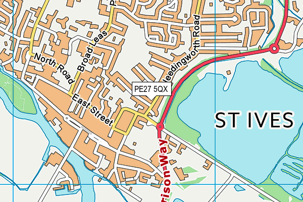 PE27 5QX map - OS VectorMap District (Ordnance Survey) PE27 5QX map - OS VectorMap District (Ordnance Survey)