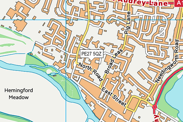 PE27 5QZ map - OS VectorMap District (Ordnance Survey) PE27 5QZ map - OS VectorMap District (Ordnance Survey)